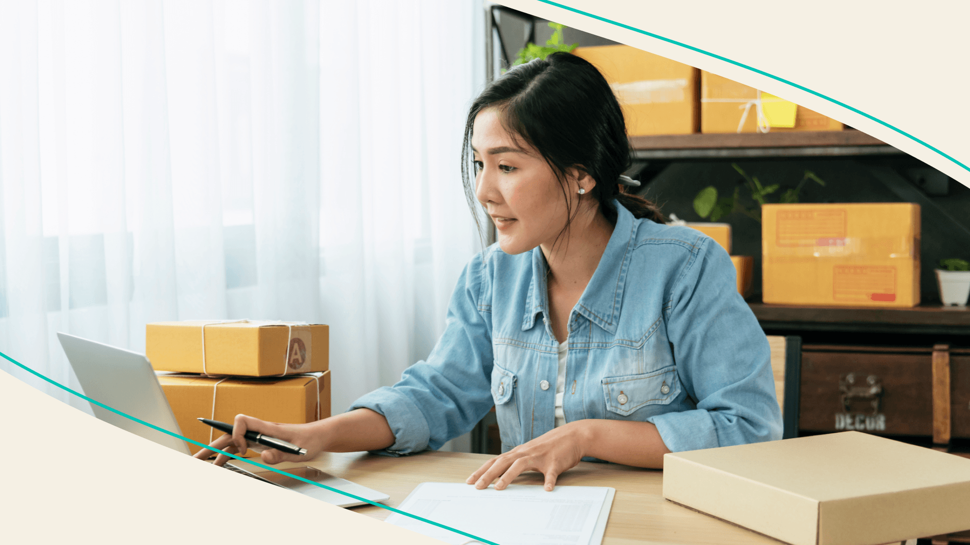 accessibility, woman at desk using laptop