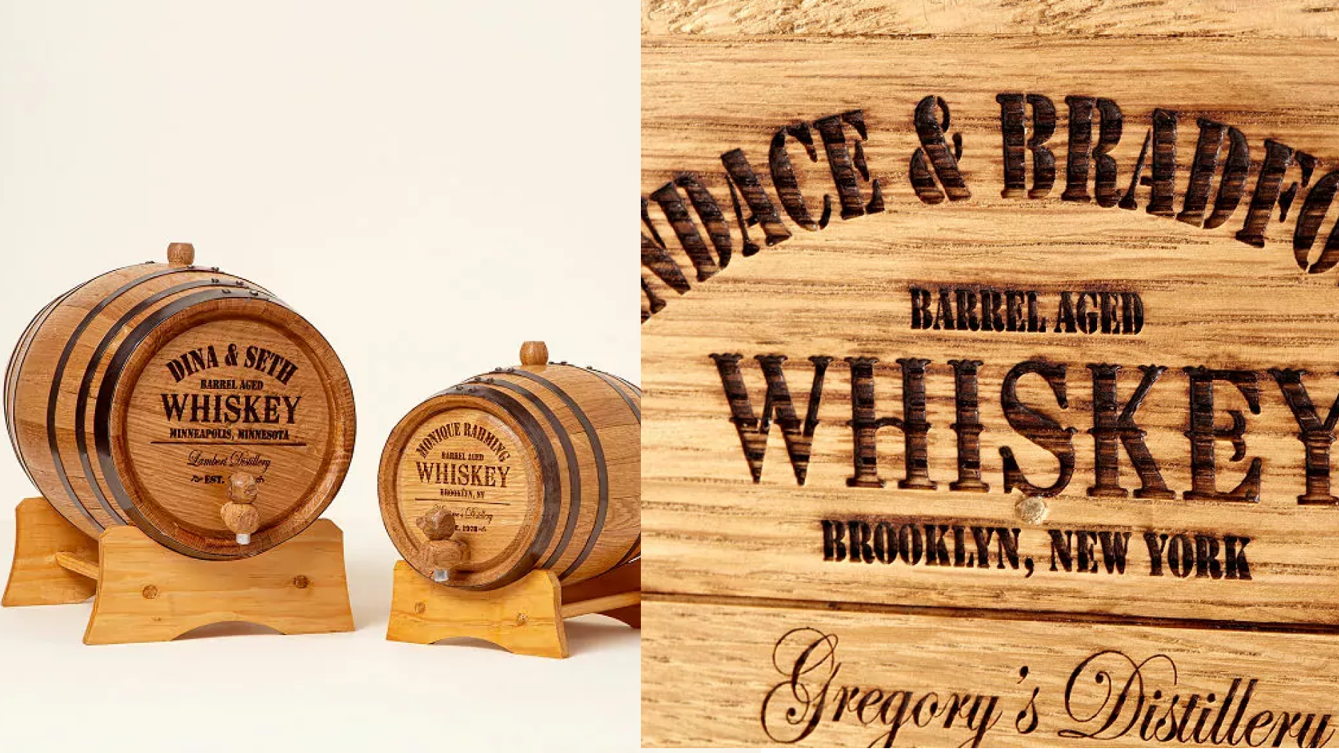 personalized whiskey barrel