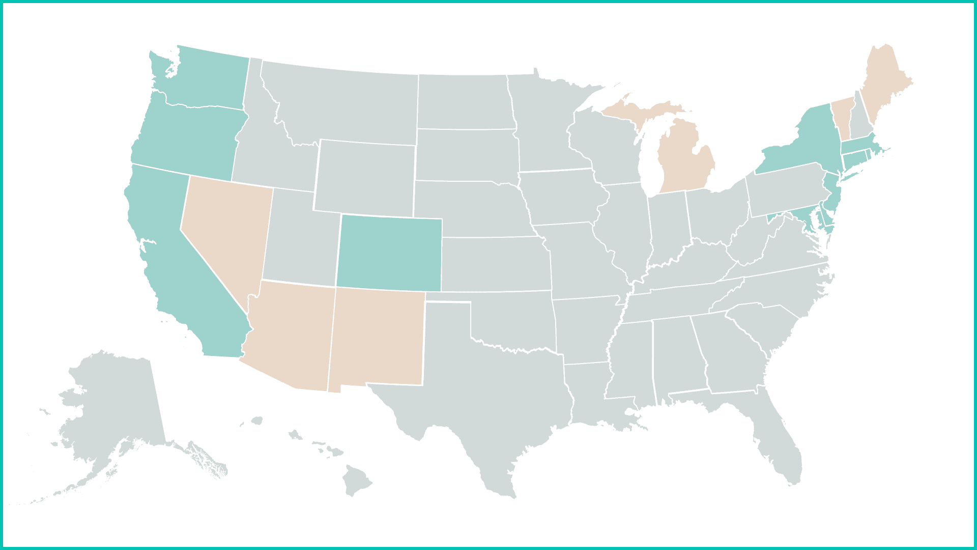 map of US that shows states that offer paid leave