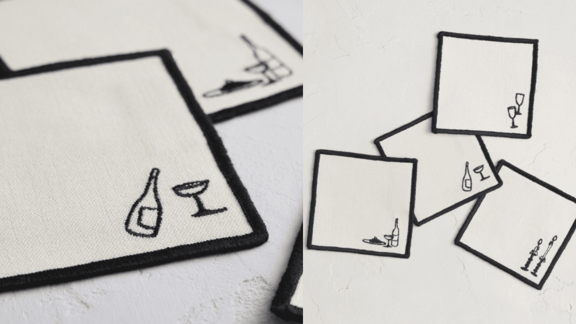 Embroidered Cocktail Napkins