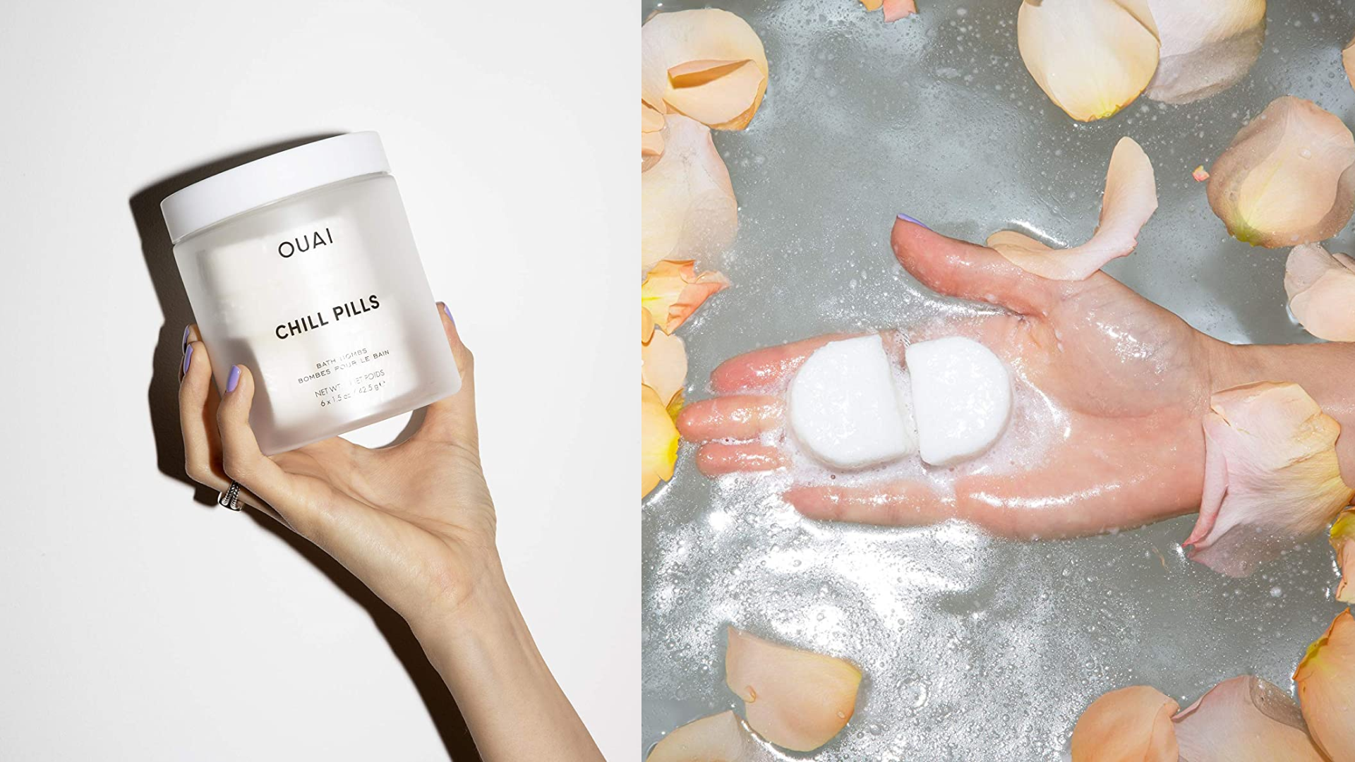 Ouai chill pill bath bombs