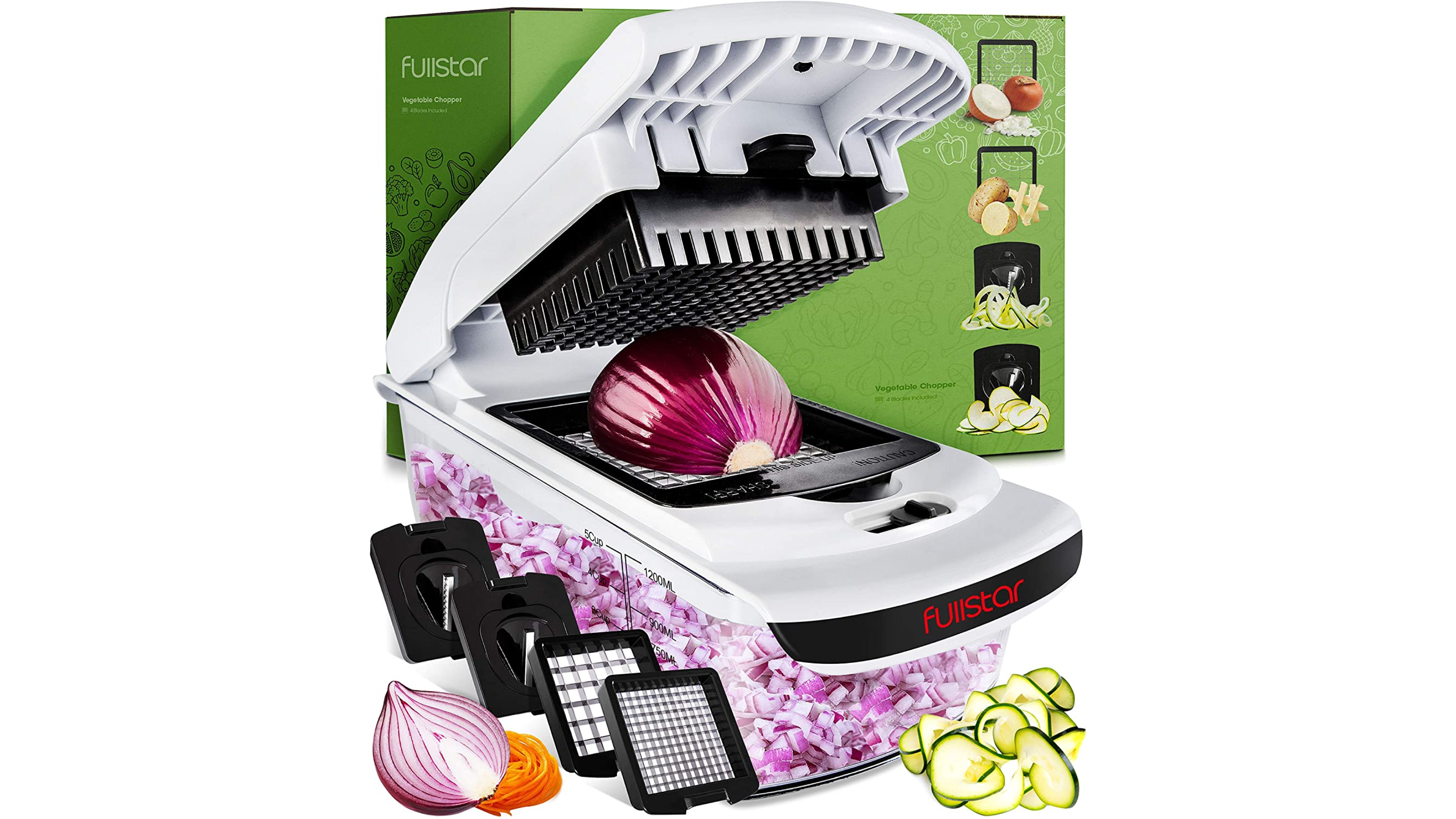 veggie chopper with multiple blades