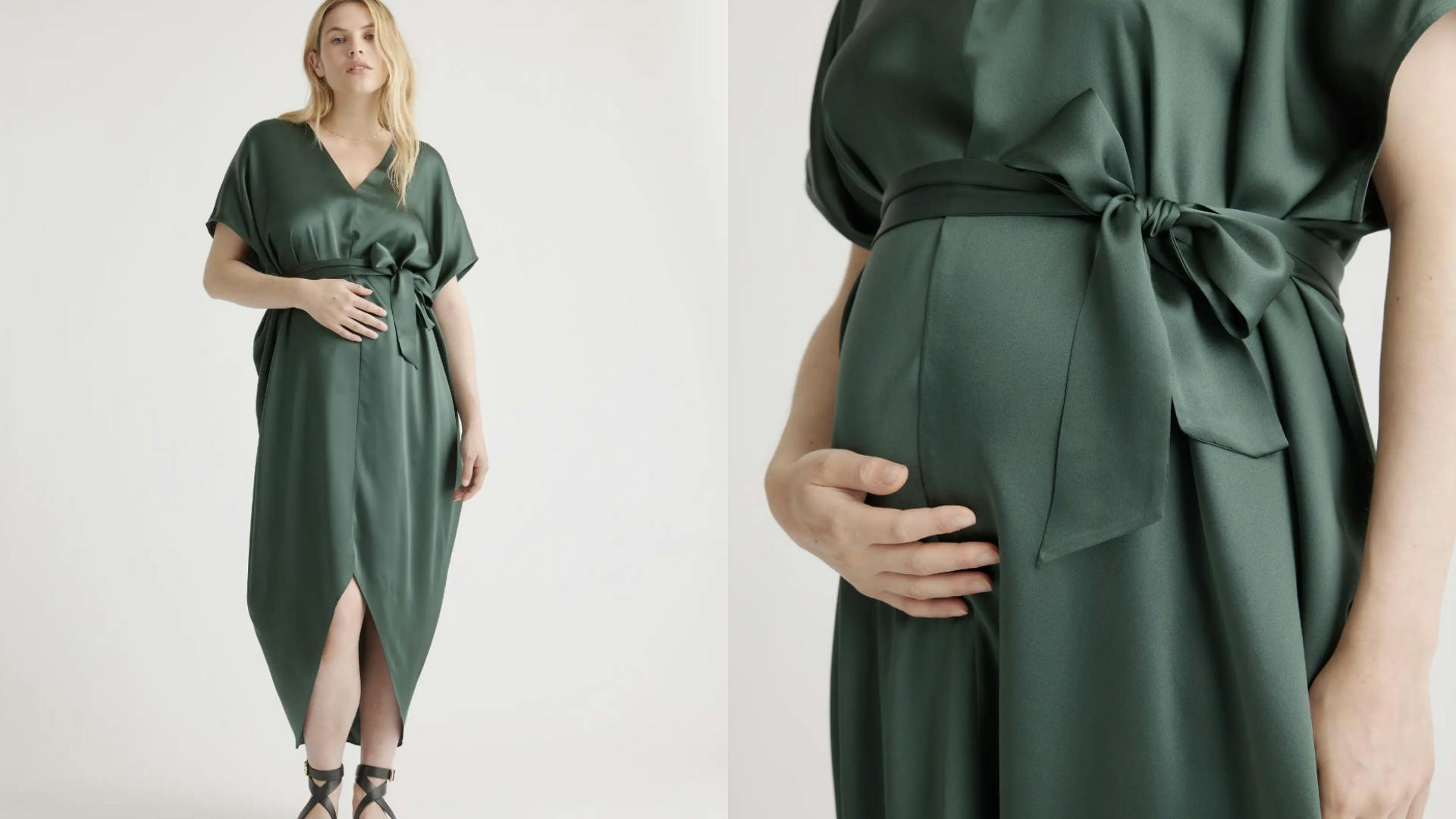 Washable Silk Maternity Dress