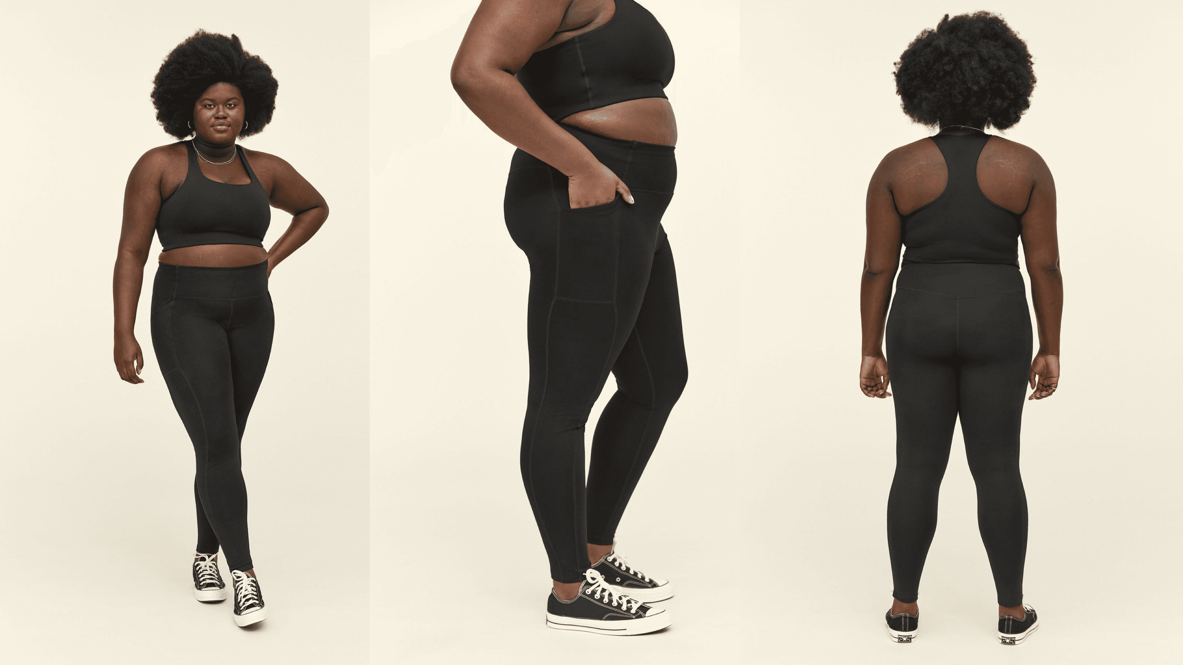 high-rise leggings with pockets