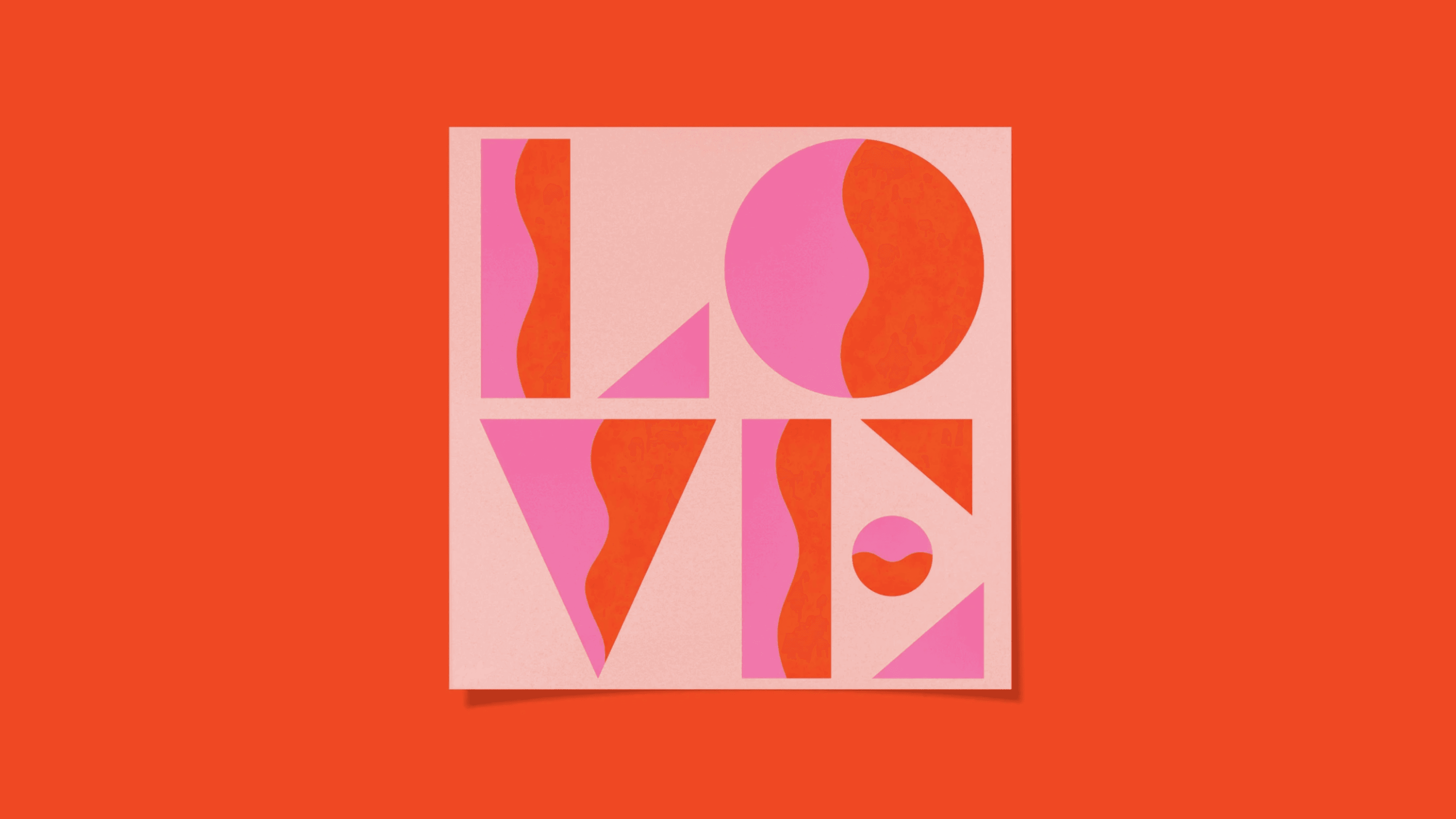 colorful love art print