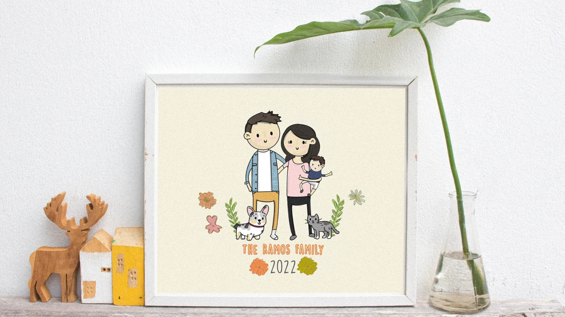 etsy family portrait cartoon 