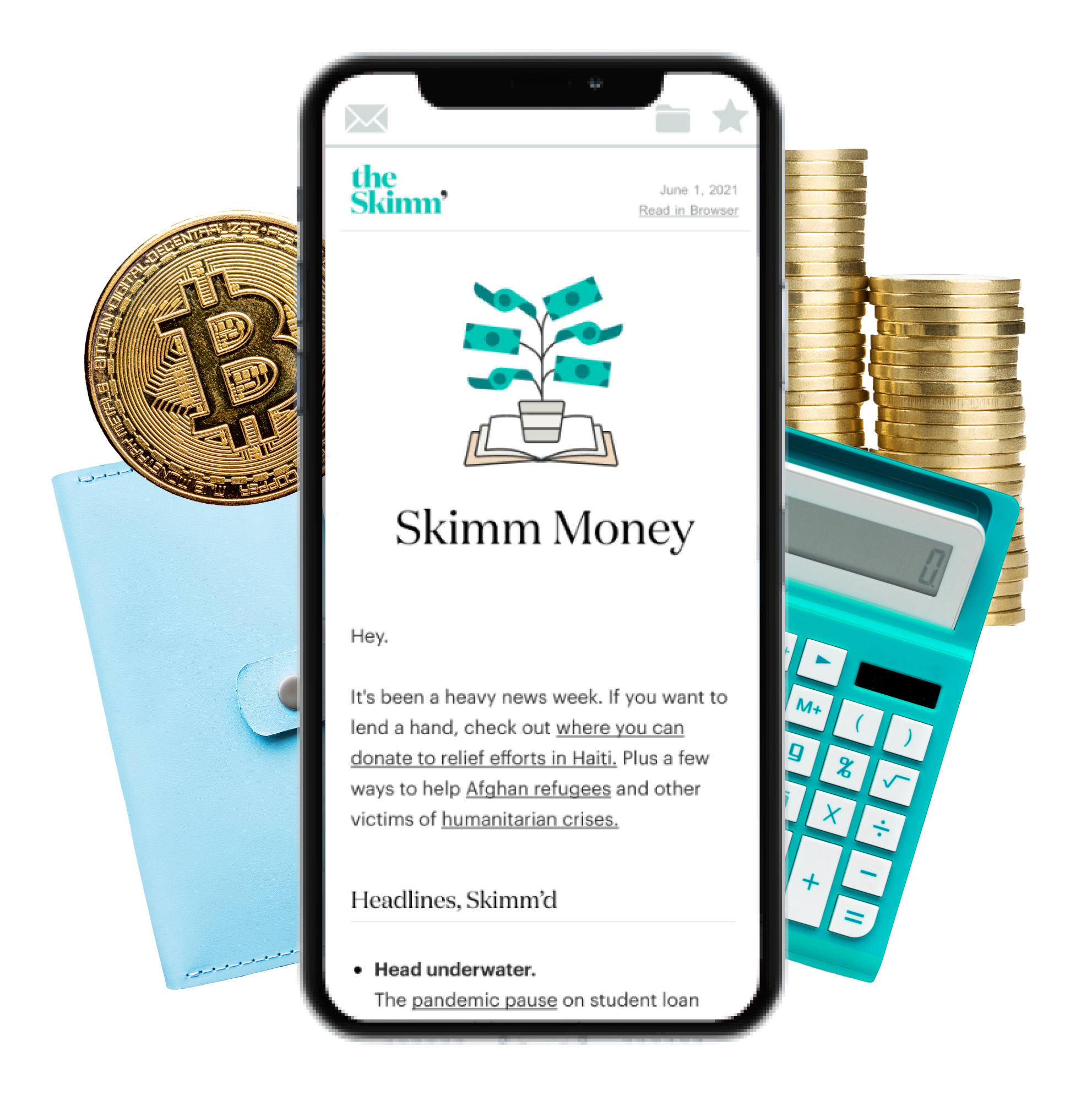 Newsletter sample of Skimm Money