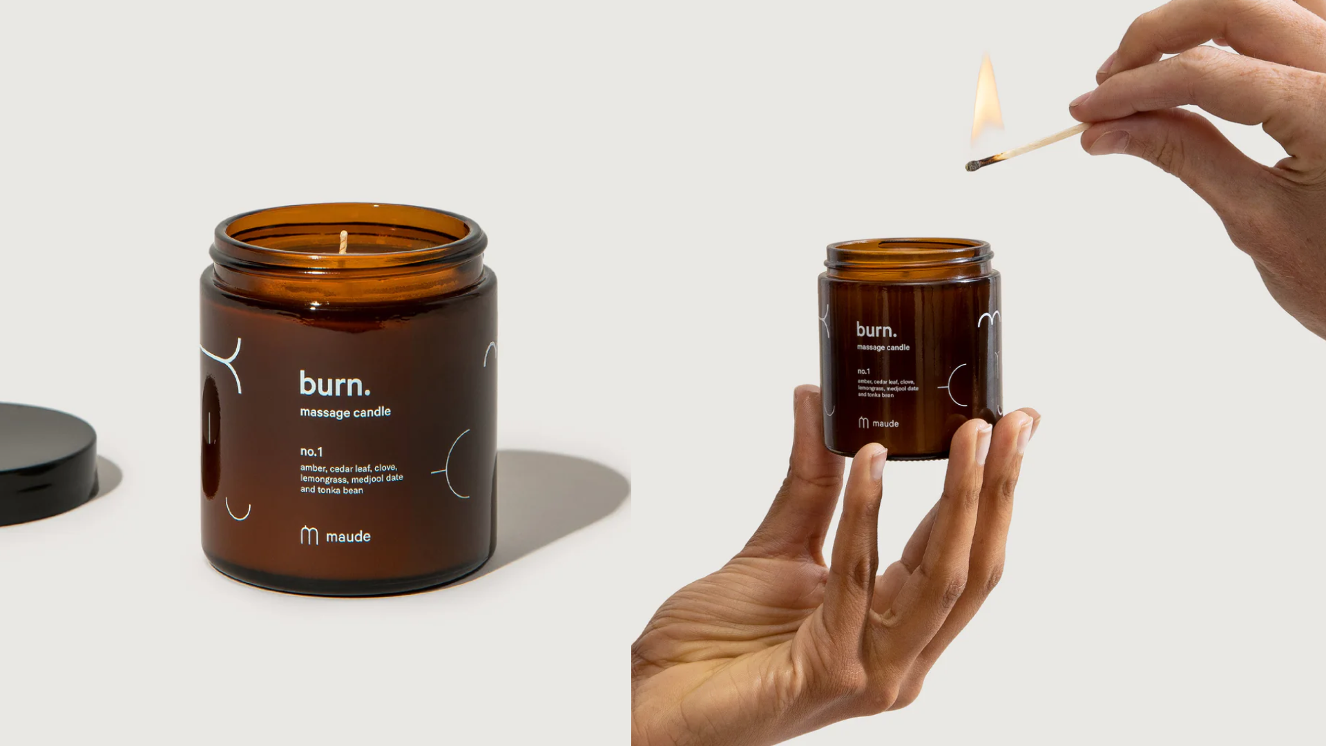 Maude Soy Massage Candle Slow Burn