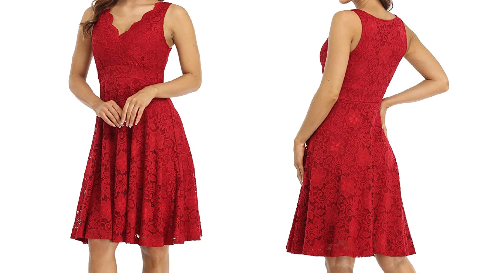 red lace dress