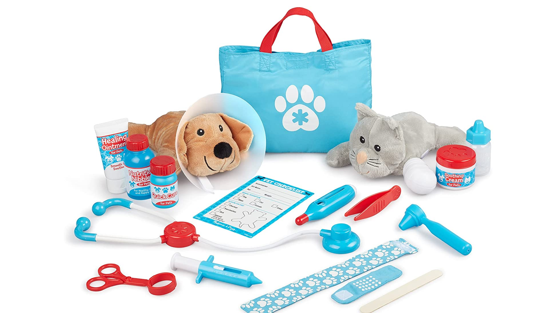 A veterinarian play set