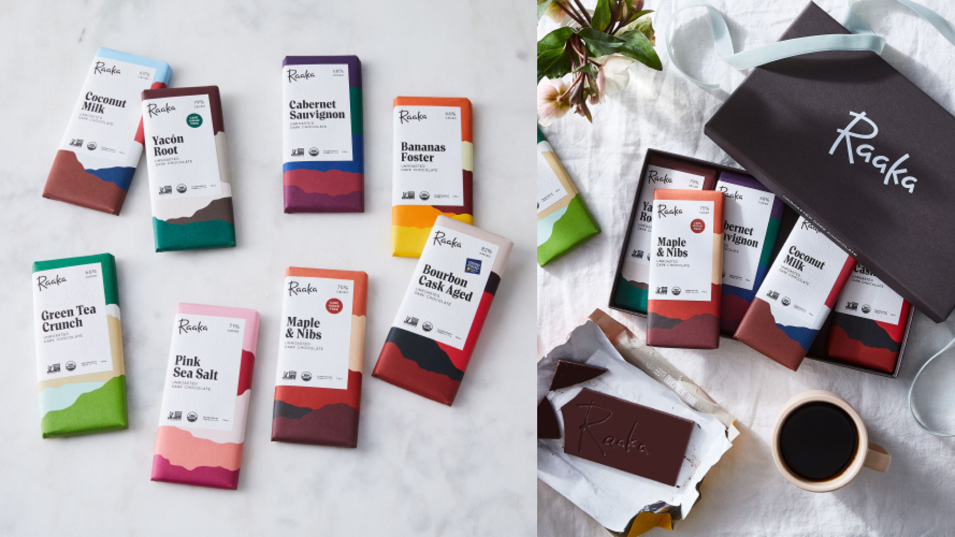 Small-batch organic chocolate library