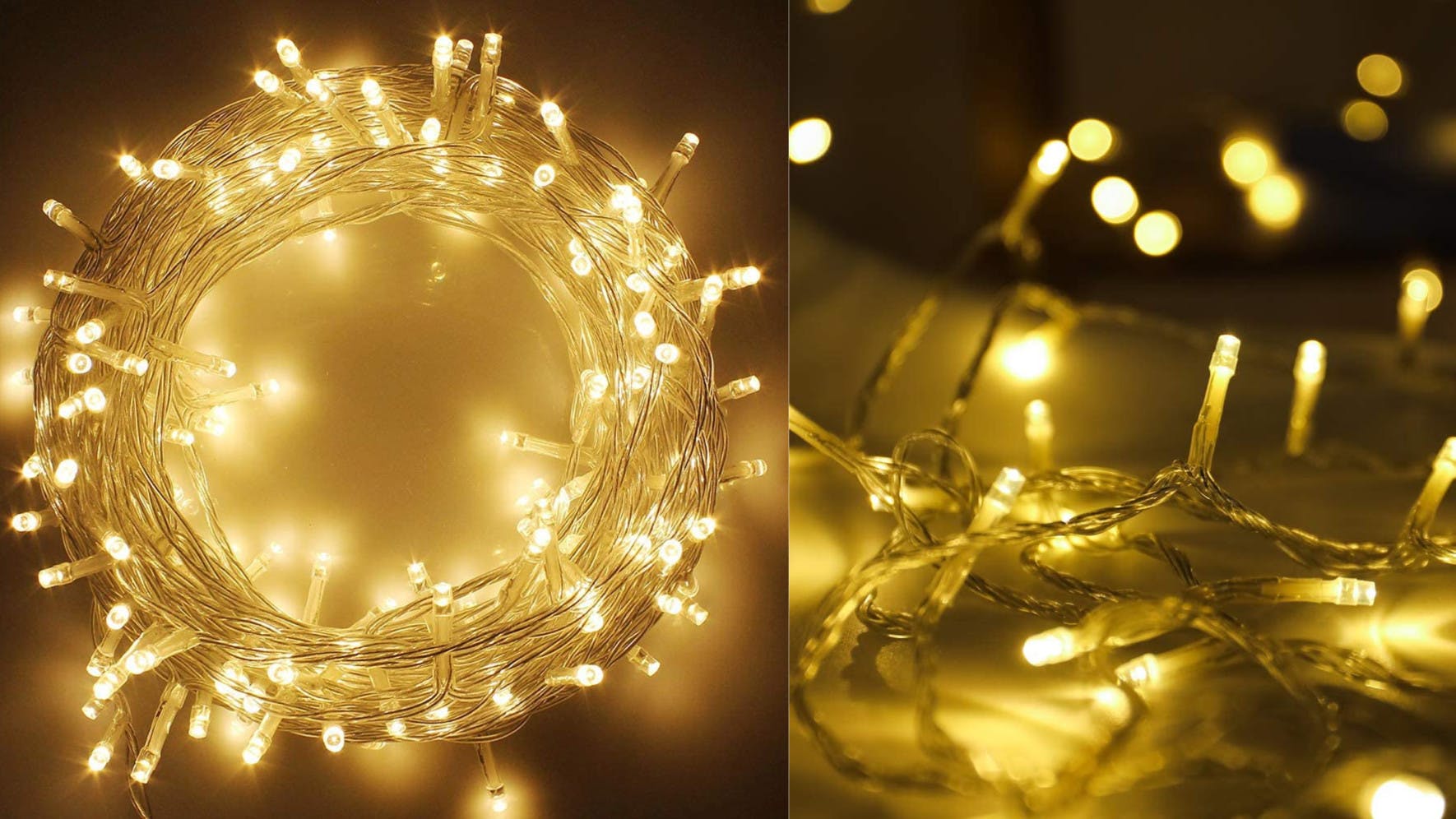 twinkling string lights