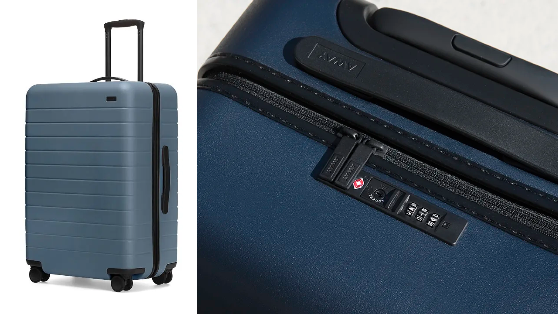 away rolling hard case suitcase