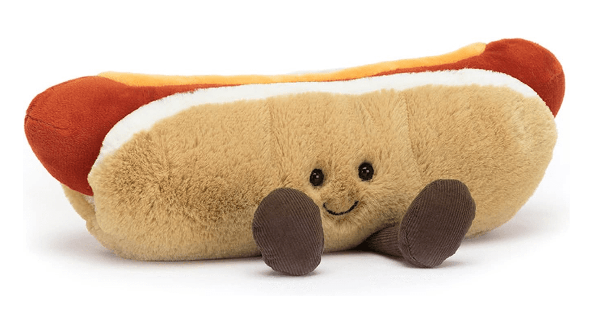Jellycat Amuseables Hot Dog Stuffed Toy, 10 inches - Food Plush - Fun Gift Idea
