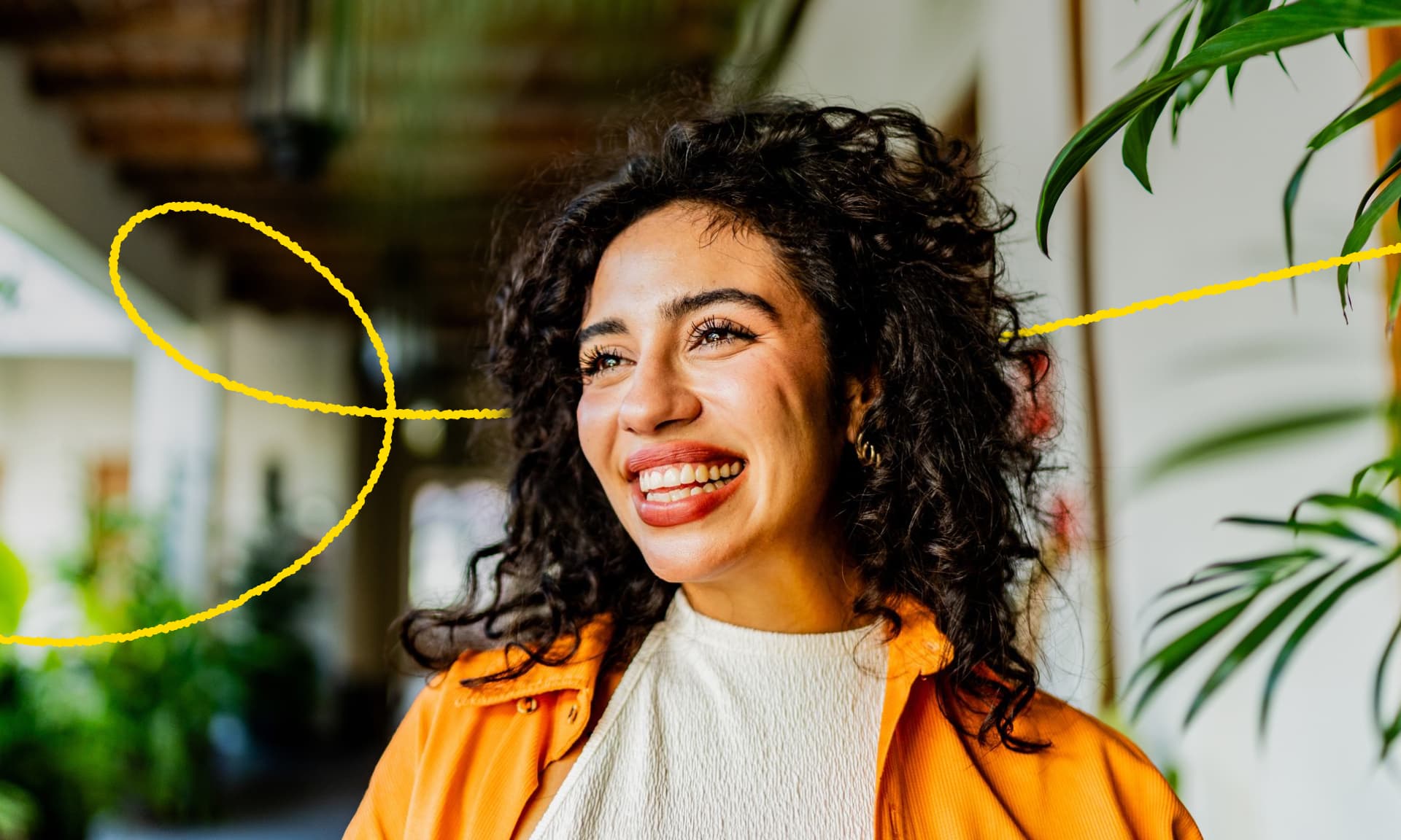 Woman smiling