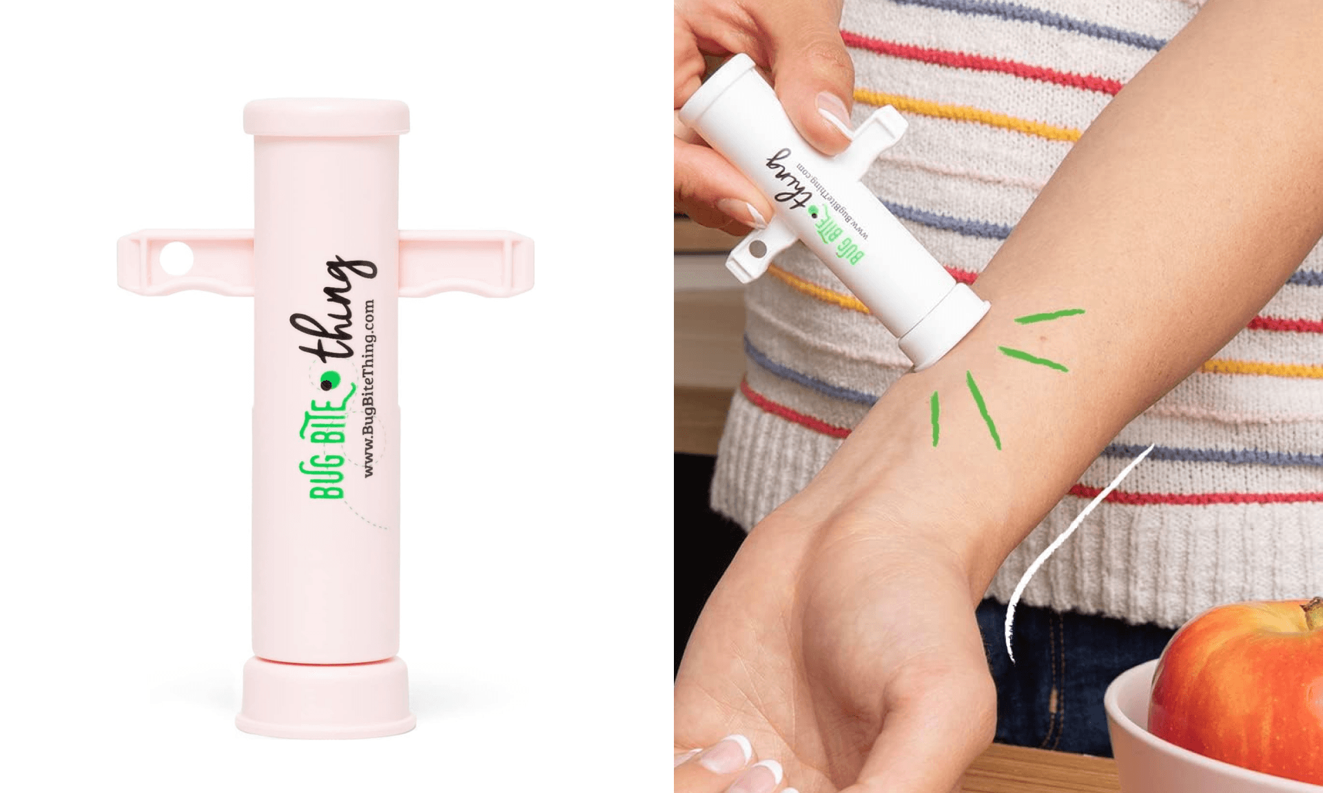 BUG BITE THING Suction Tool - Bug Bites and Bee/Wasp Stings, Natural Insect Bite Relief, Pink