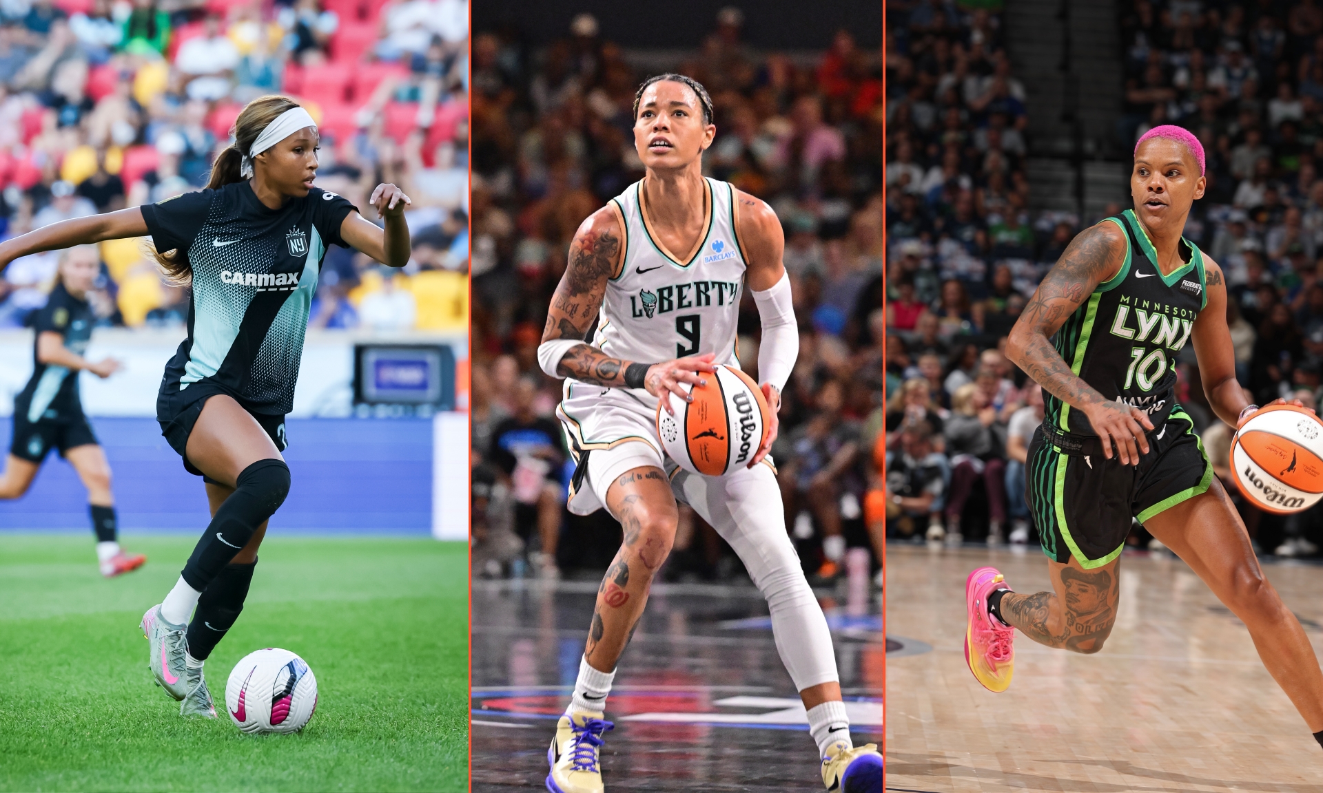 Midge Purce, Natasha Cloud, and Courtney Williams