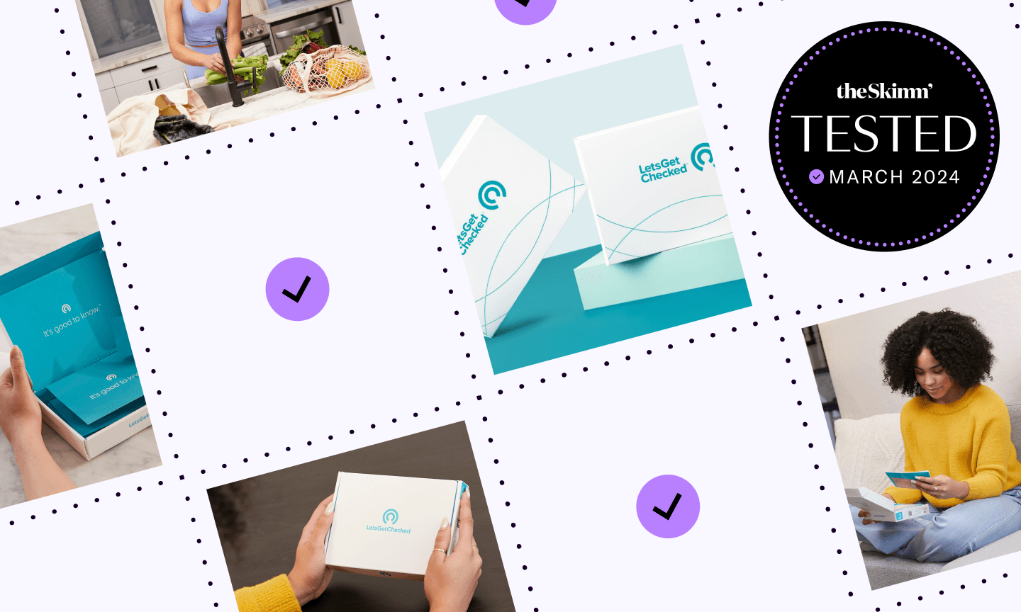 Checkerboard pattern Skimm Tested series header