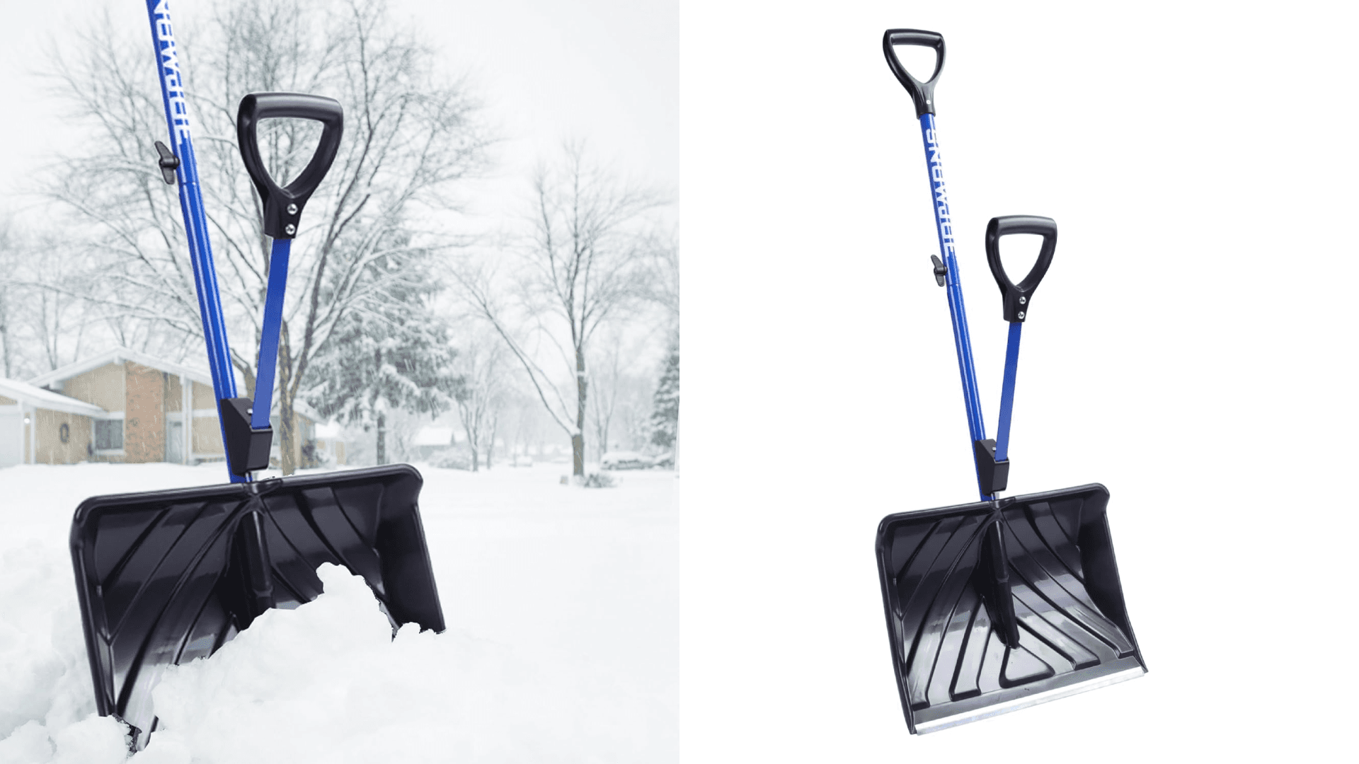 Snow Joe Snow Shovel with 18-Inch Blade and Assist Handle, 3.5 Lbs - Heavy-Duty Lightweight Shoveling Tool for Ice Removal, Shovelution SJ-SHLV01
