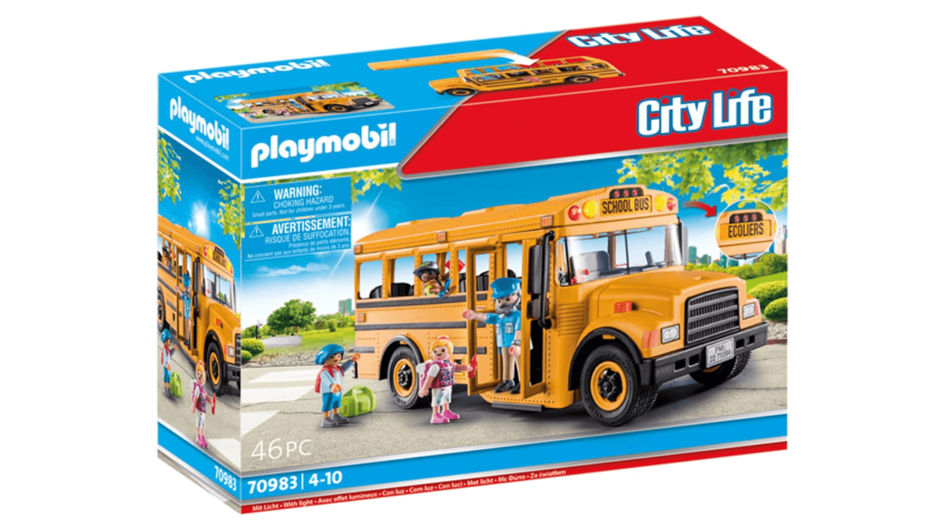 Playmobil School Bus with Accessories and 4 Figures