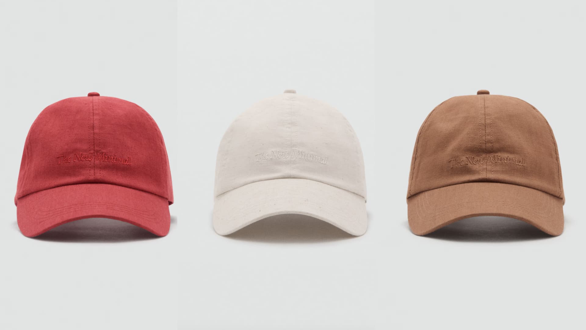 A linen-blend cap with an embroidered message