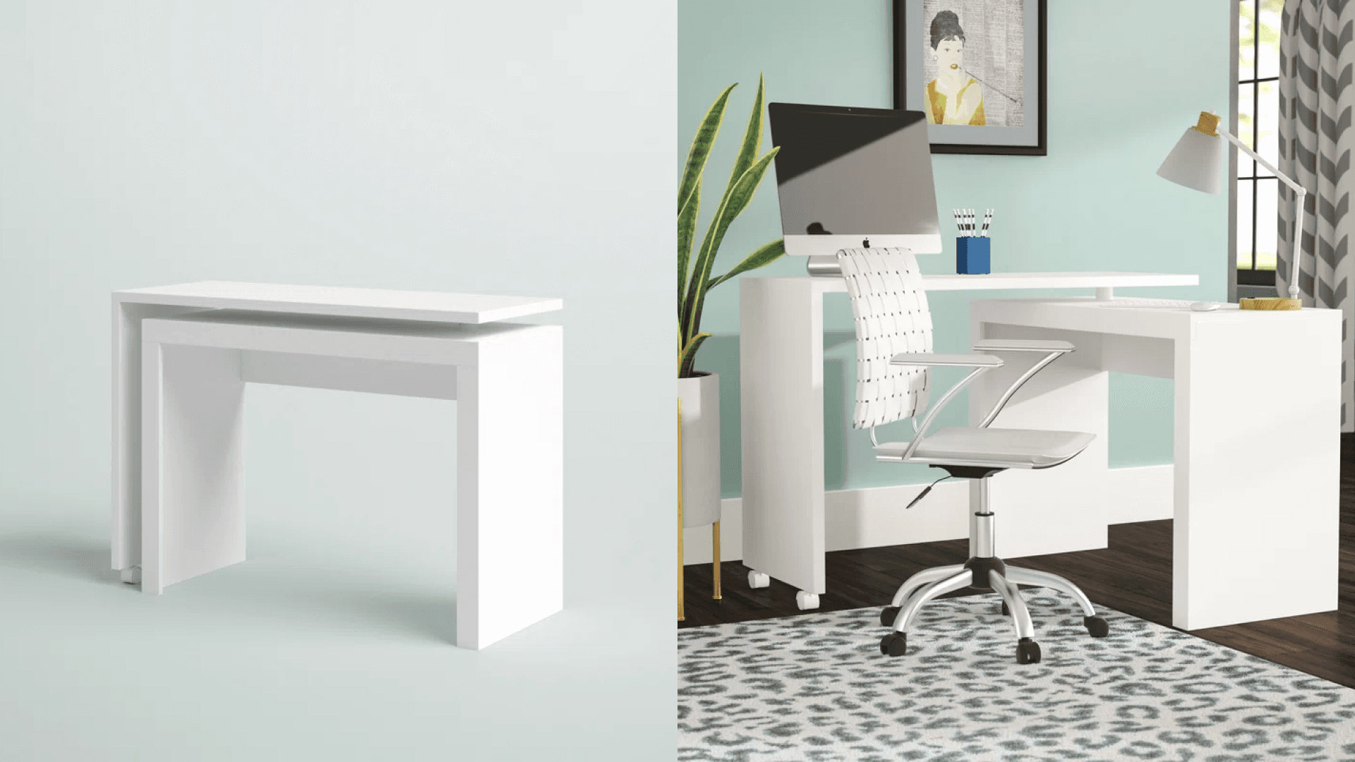 L-shaped desk