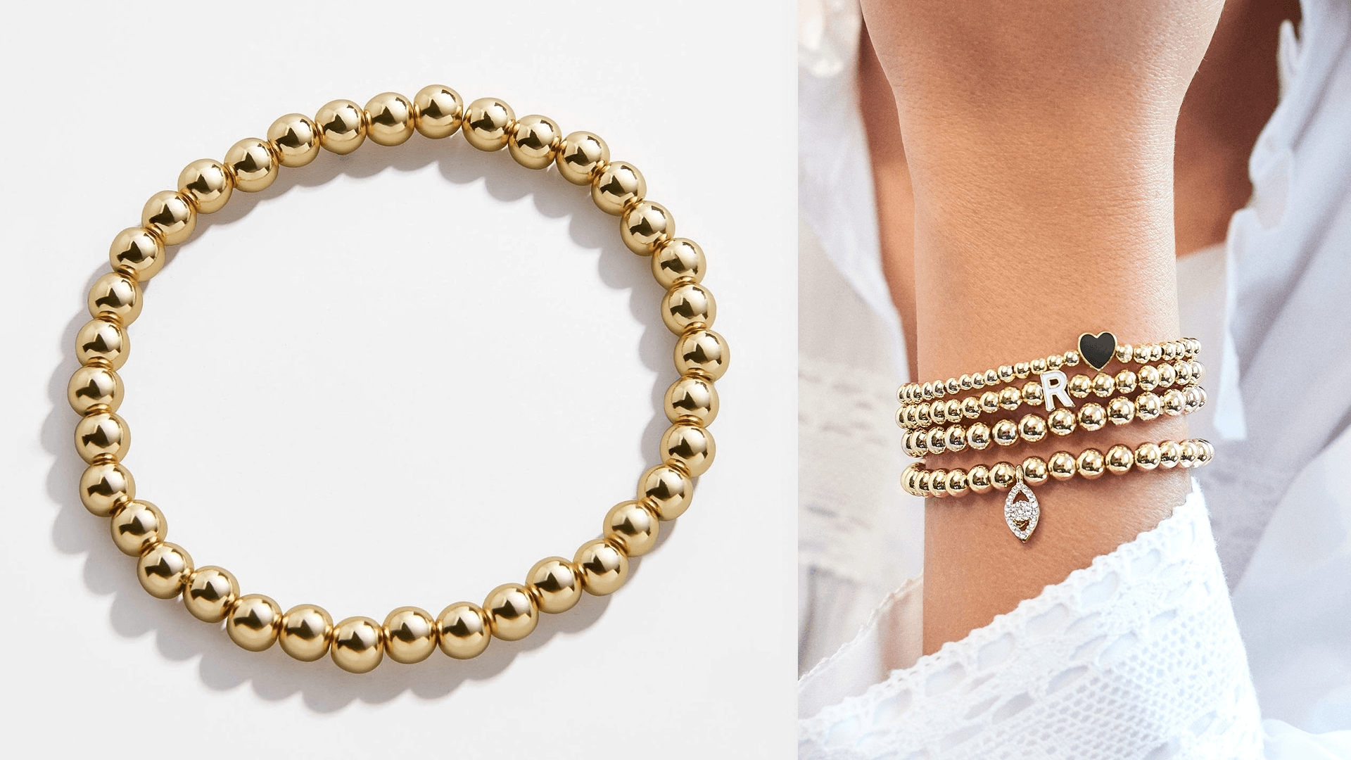 A gold bracelet