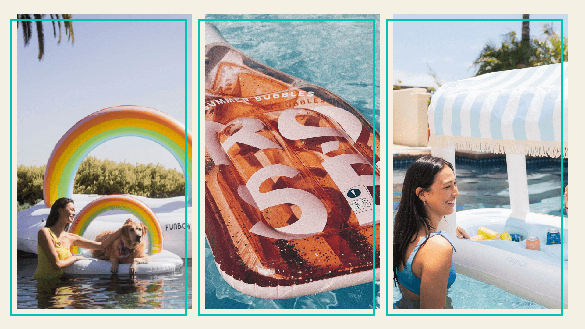 Pool accessories and floats for summer