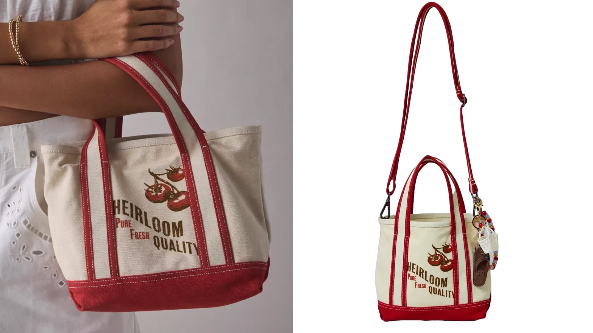 A mini graphic tote.