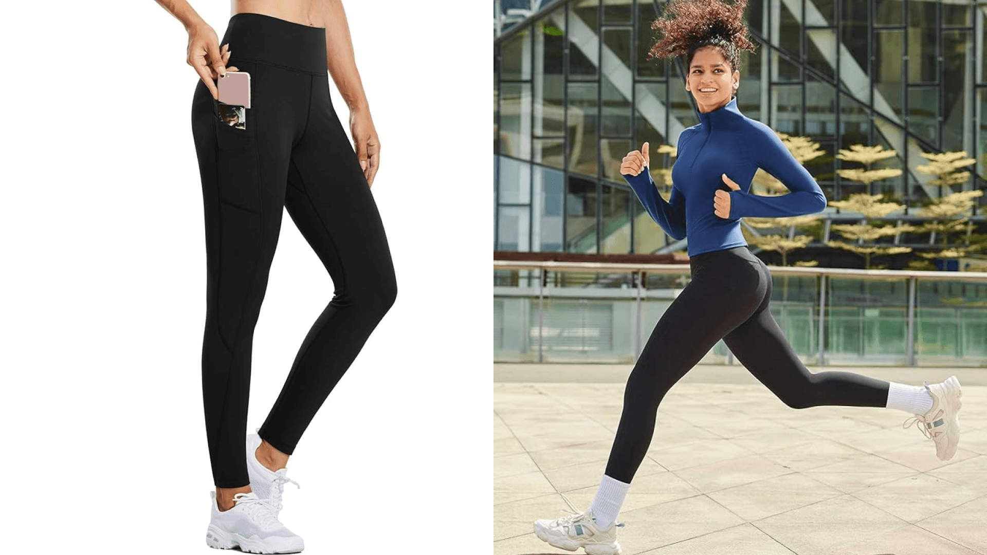 baleaf Fleece Lined Leggings Women Winter Thermal Leggings for Women Waterproof Hiking Pants Warm Tights Skiing Running Yoga Travel Gear Black M