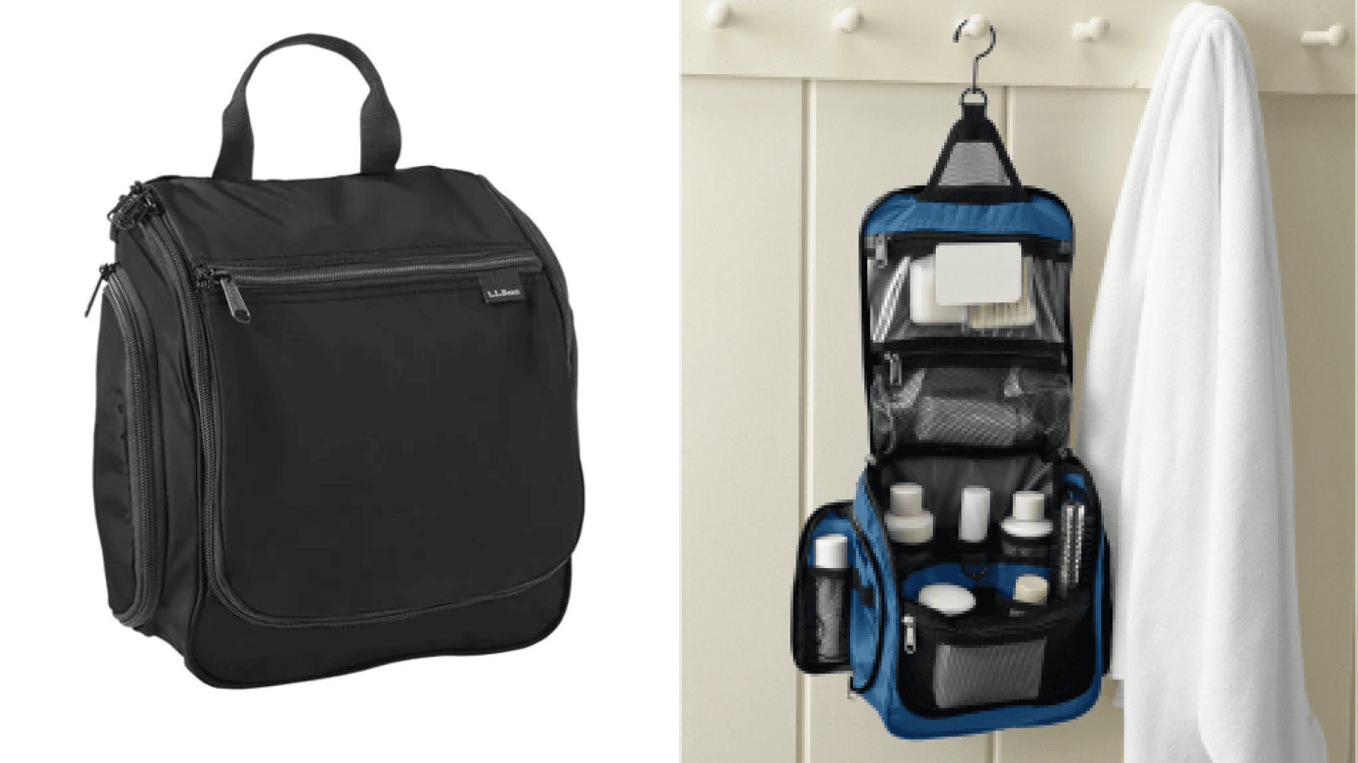 A hanging Dopp kit