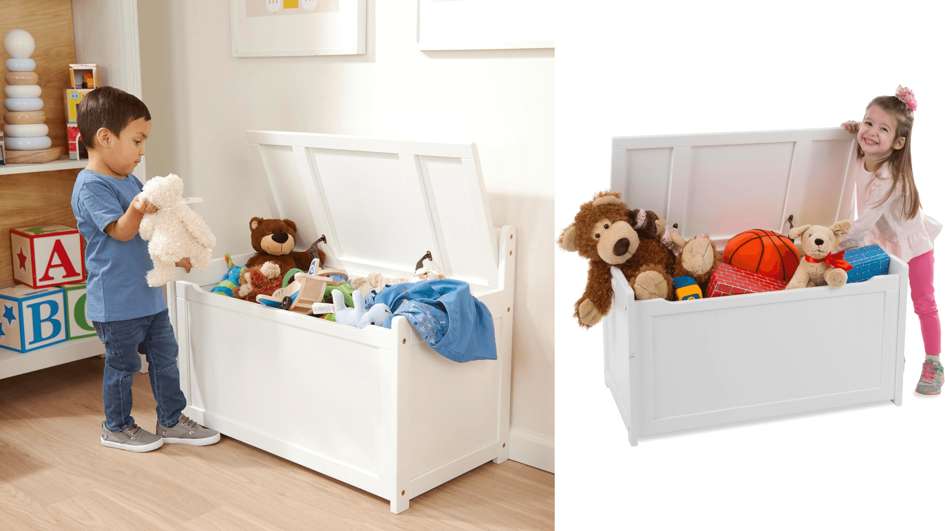 white toy chest