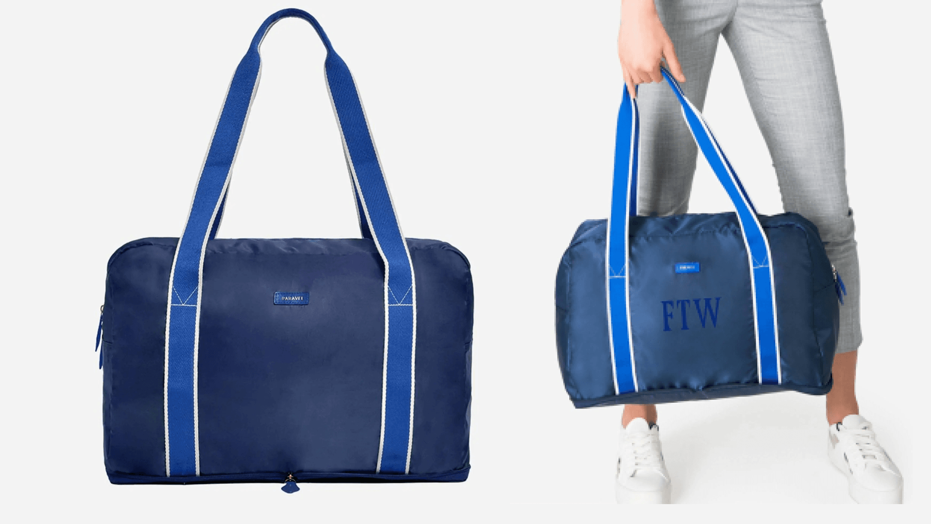 A foldable duffle