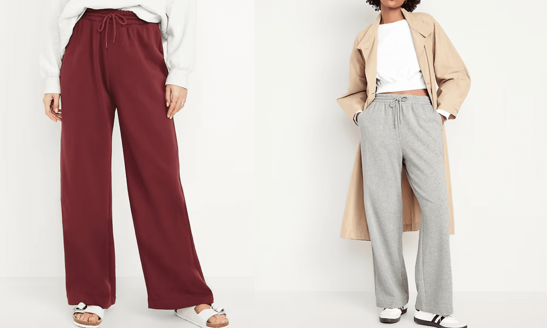 High-waisted sweat pants