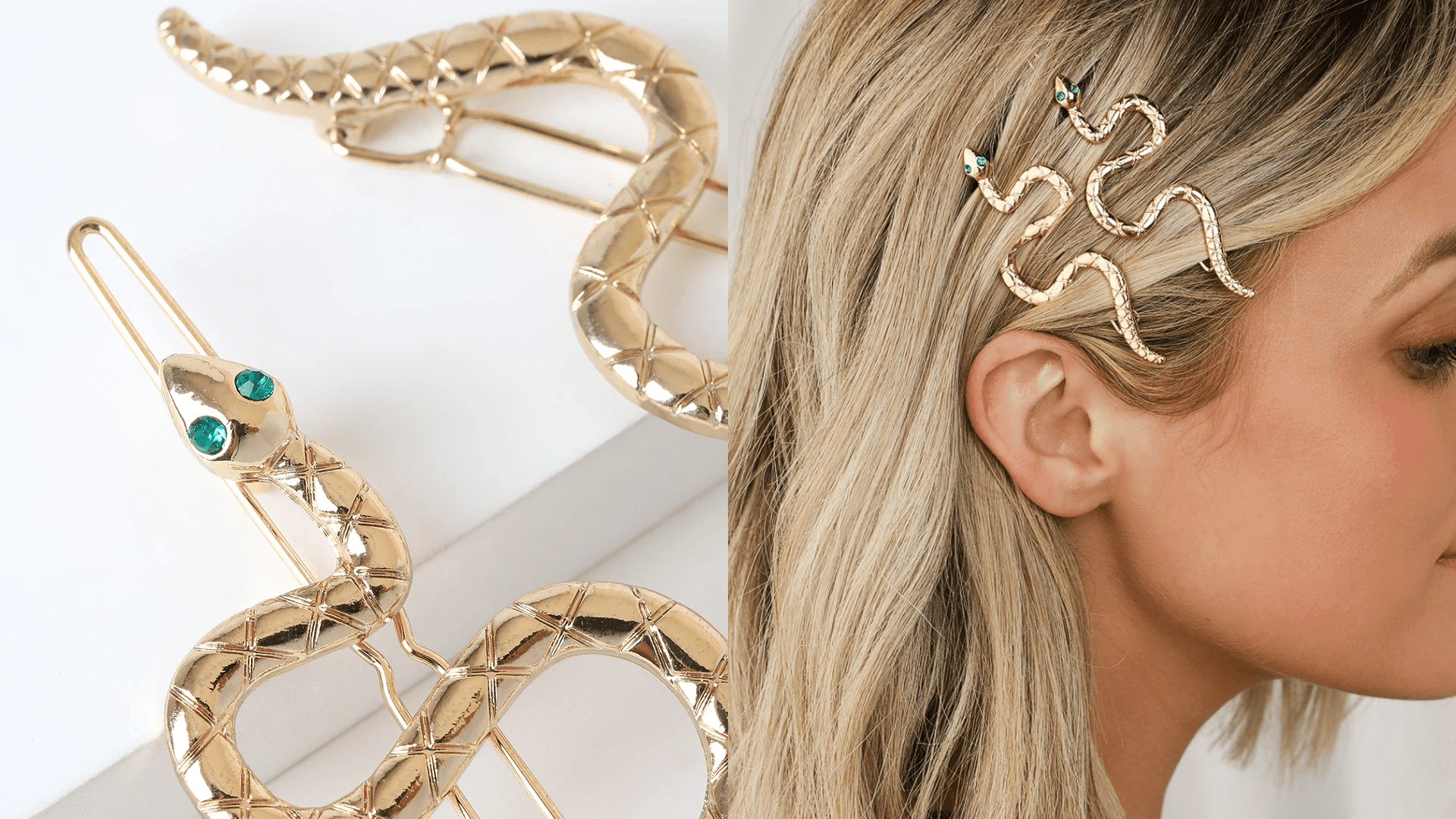 Snake hair clips