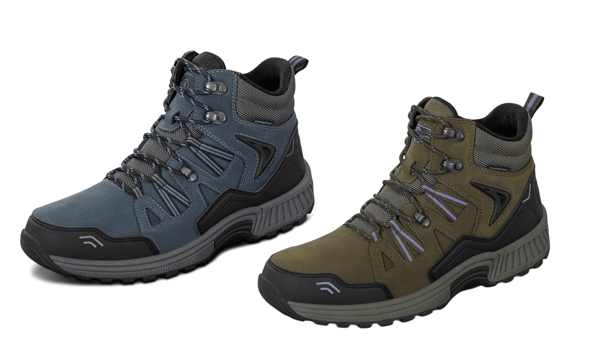 Orthofeet Women's Orthopedic Blue Leather Dakota Hiking Boots, Size 9.5