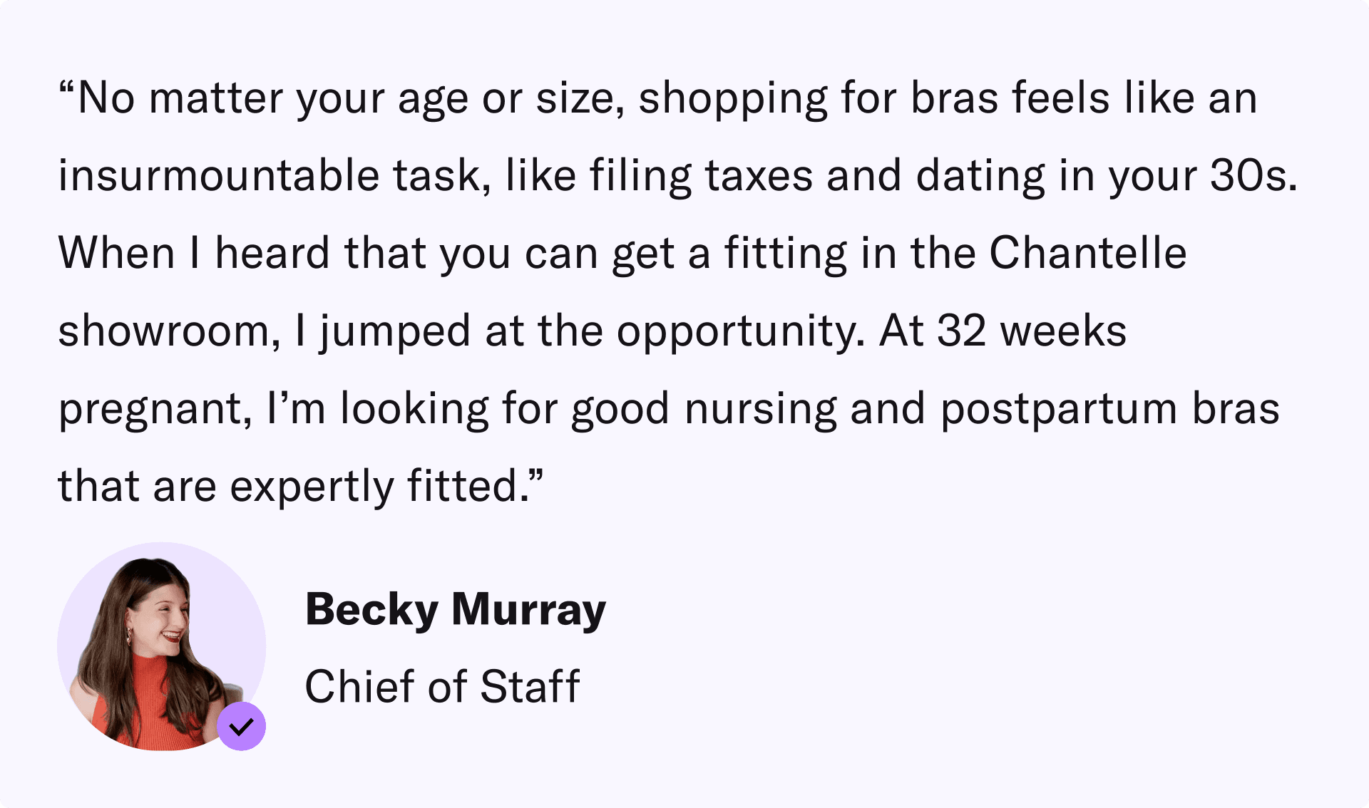 Why Becky Tested Chantelle