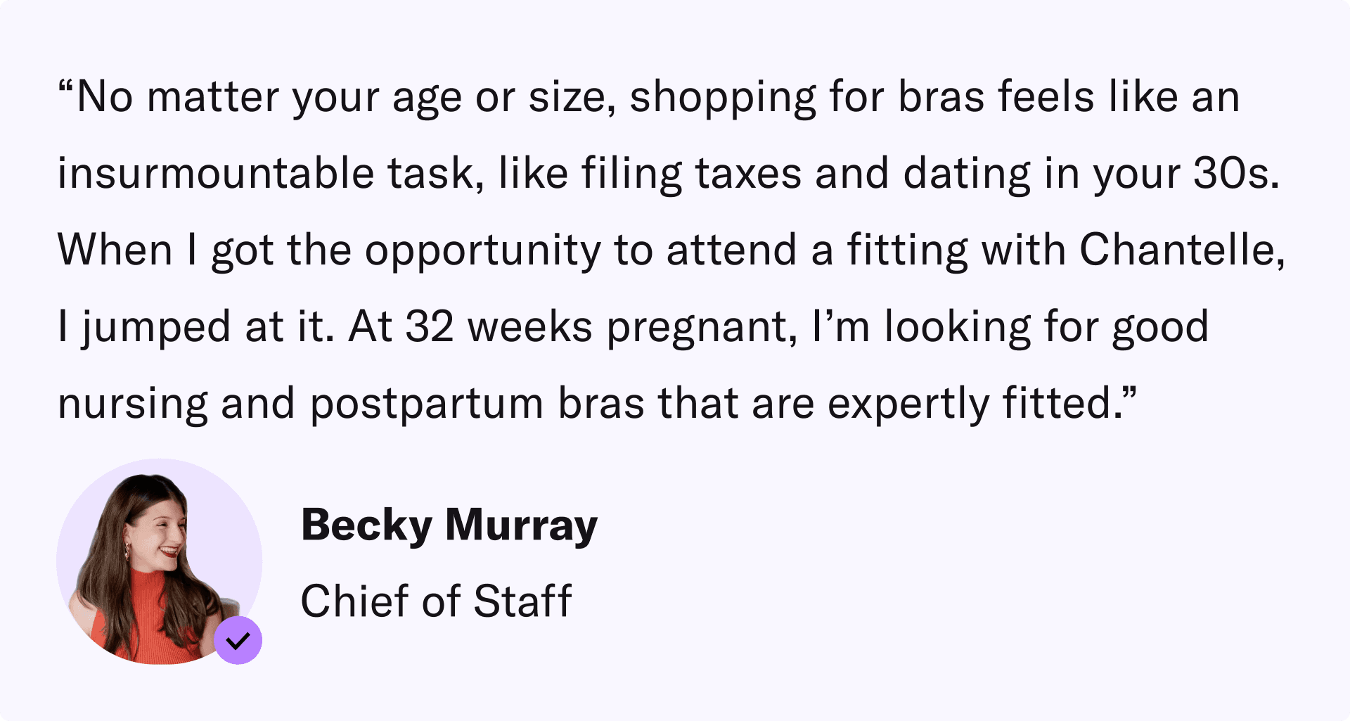 Why Becky Tested Chantelle