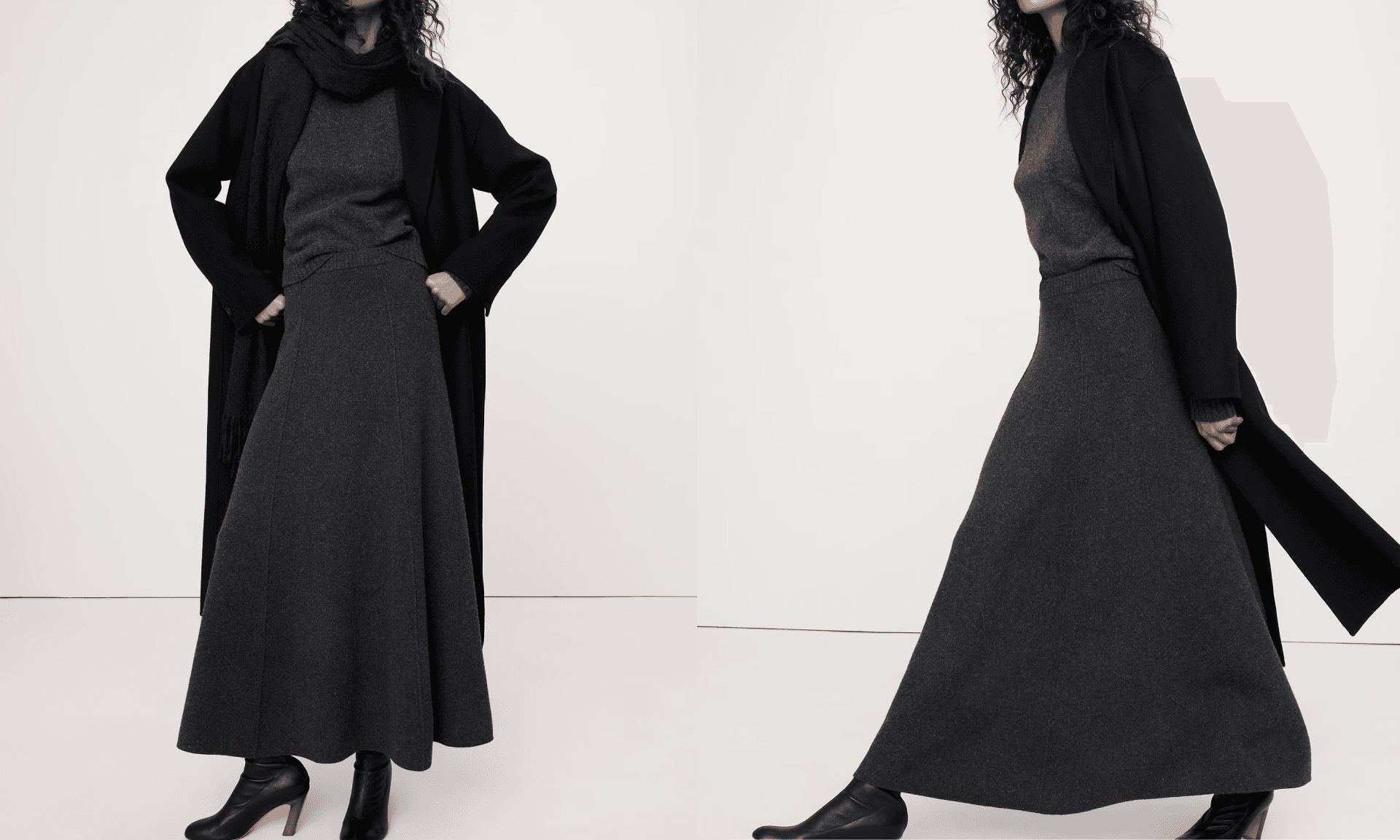 Banana Republic Merino-Cotton Midi Sweater Skirt