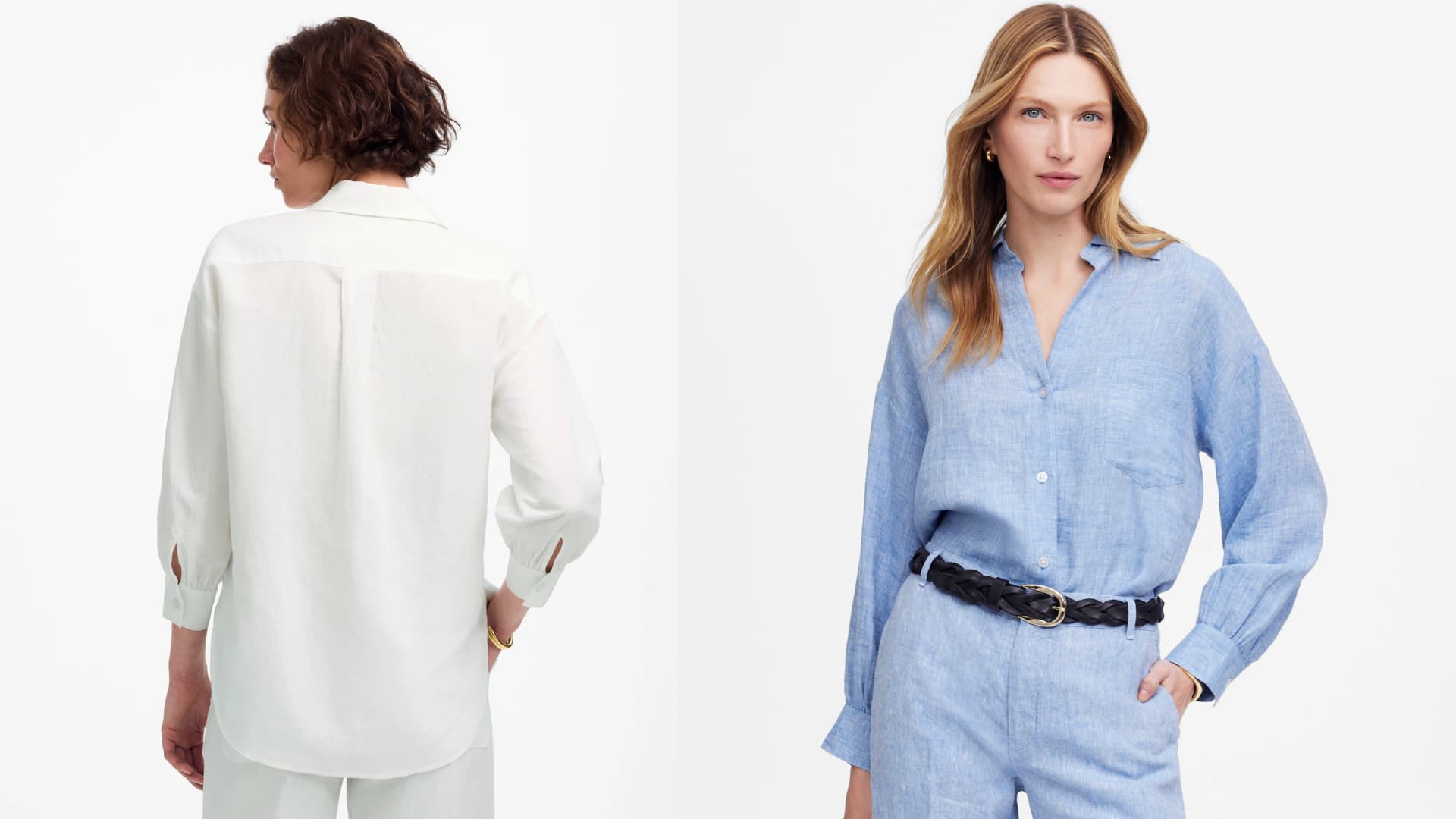 A linen-cotton button-up shirt