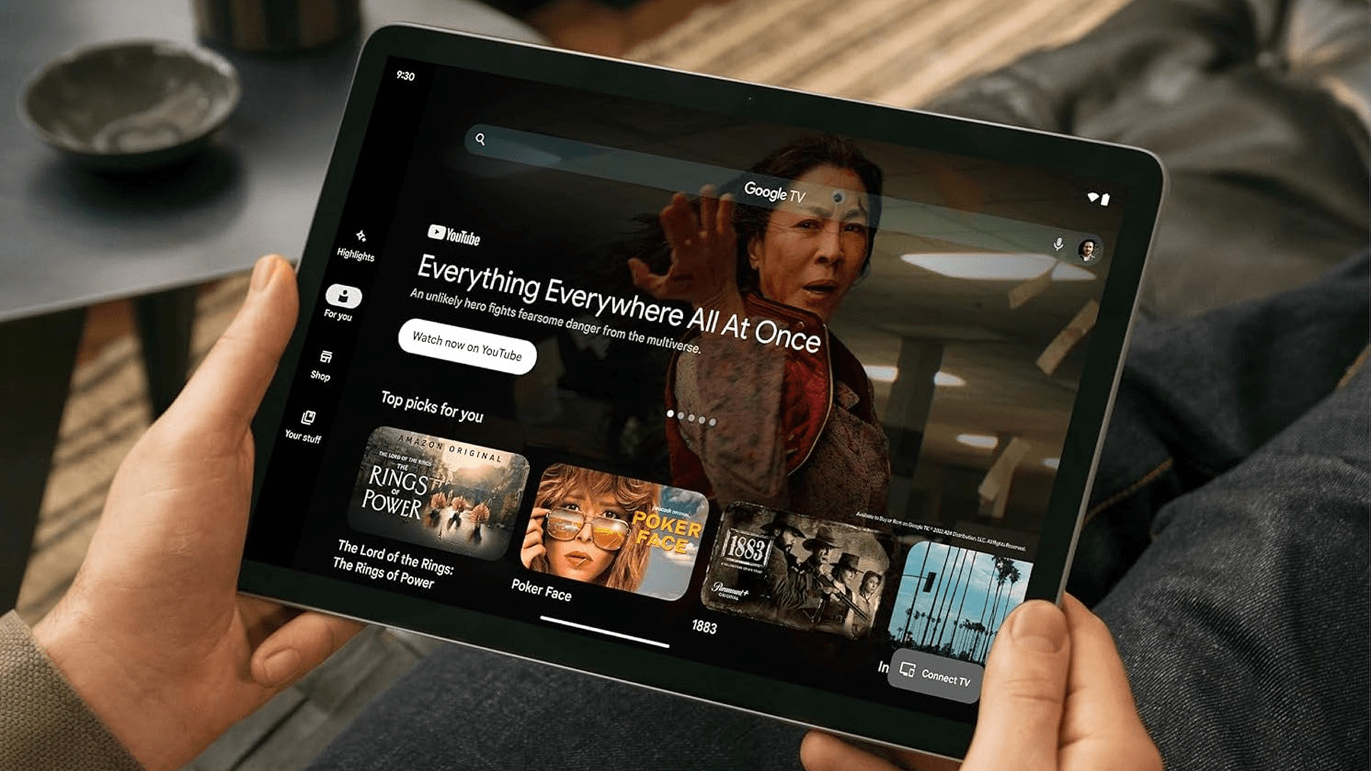 Google Pixel Tablet - Android Tablet with 11-Inch Screen and Extra-Long Battery Life - Porcelain - 8 GB RAM - 128 GB