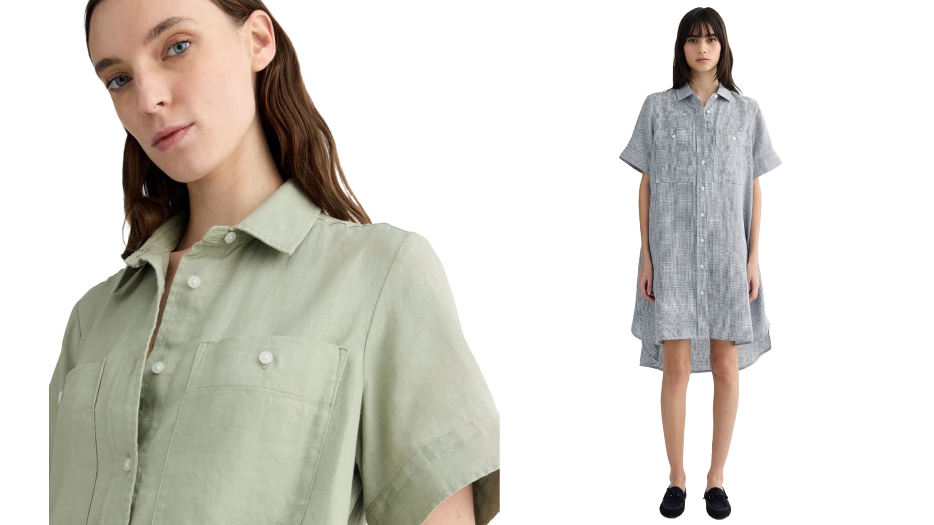 A high-low shirt dress