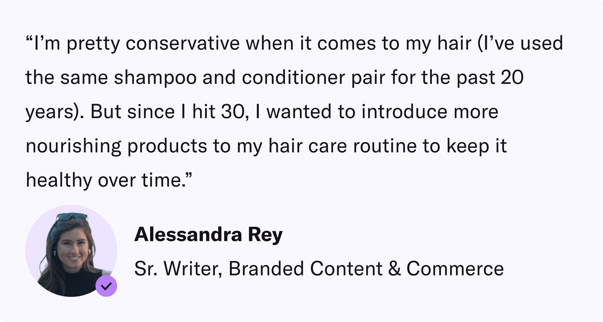 Why Alessandra Tested